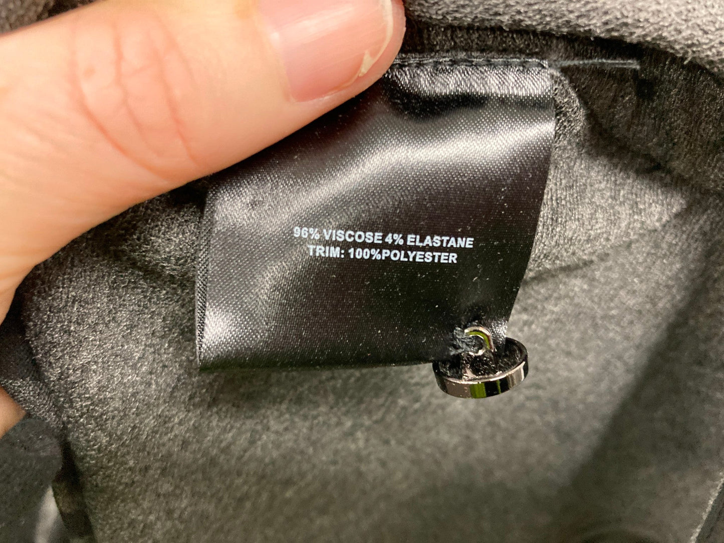 Pingpong Long Sleeve, V-Neck Button Side Charcoal Top Ladies Sz 10 NEW