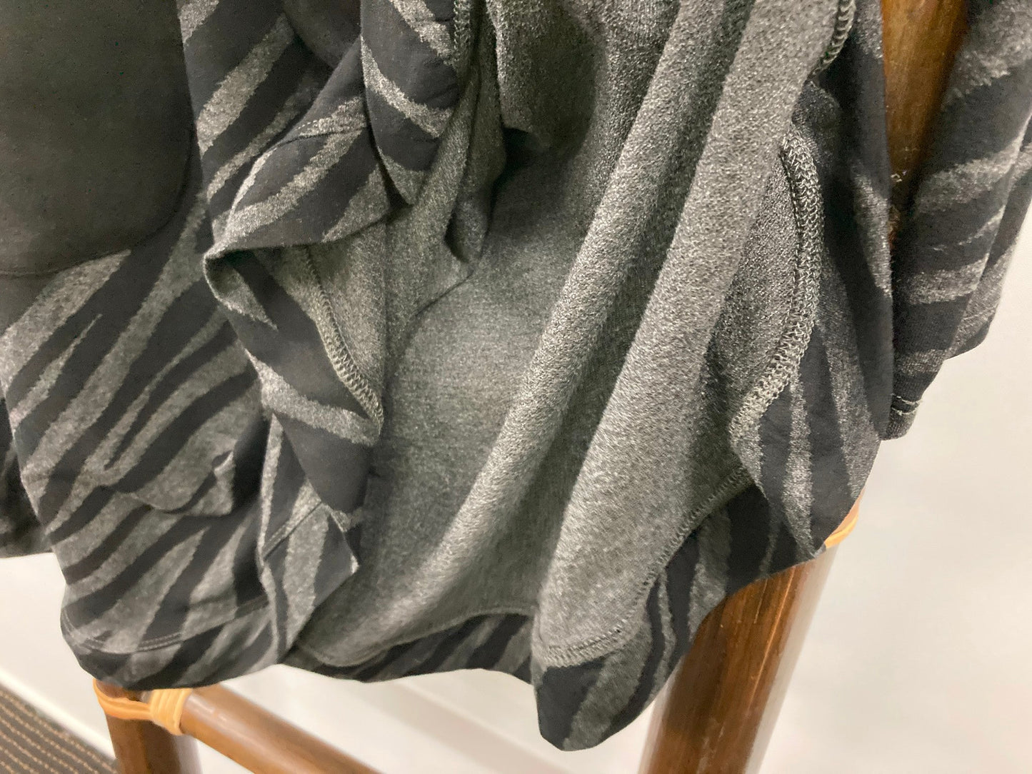 Pingpong Long Sleeve Button Side Charcoal Tunic Top Ladies Sz 10 NEW