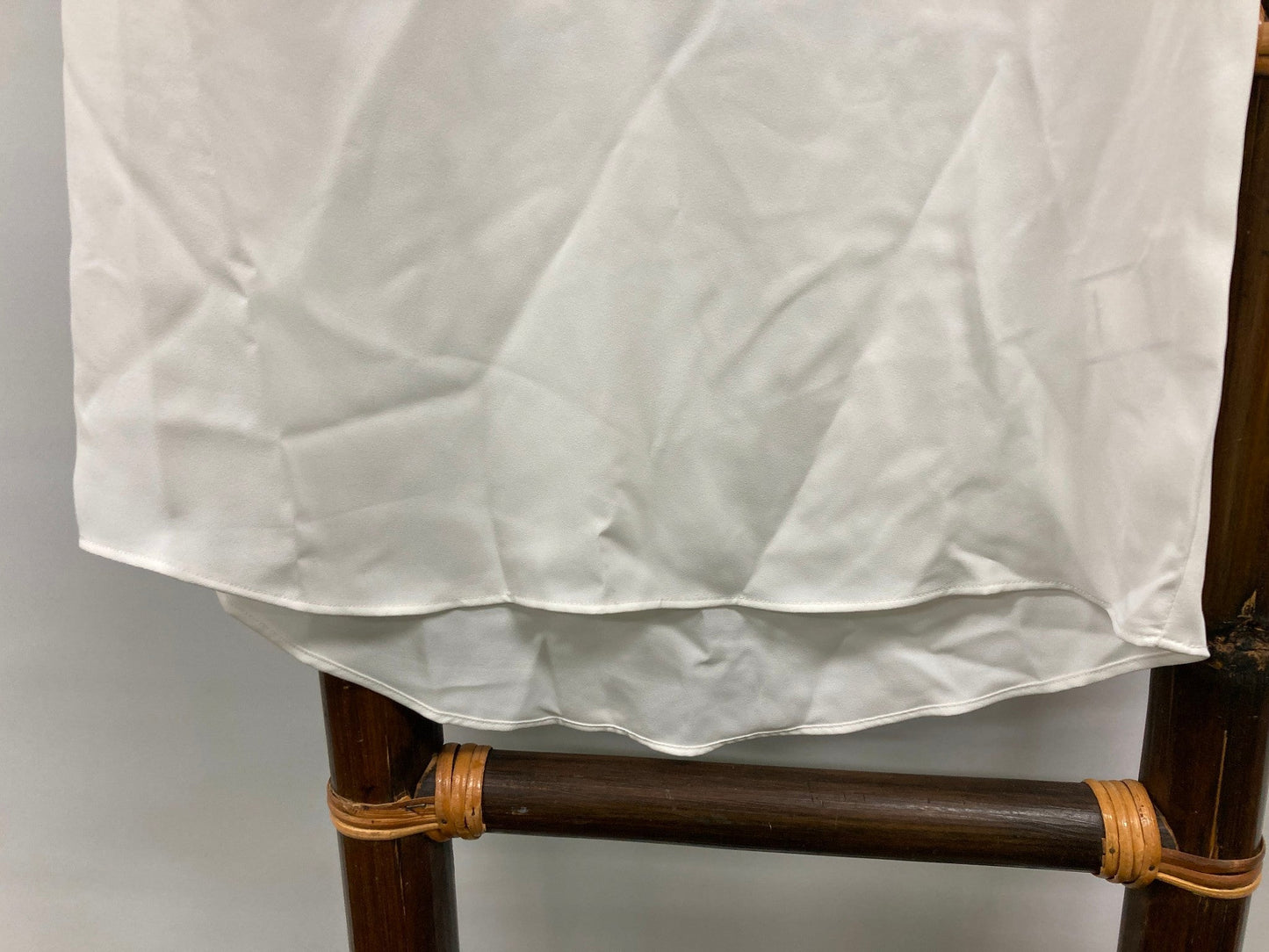 Portmans Neck Band Short Ruffle Sleeve Blouse White Ladies Size 6 NEW