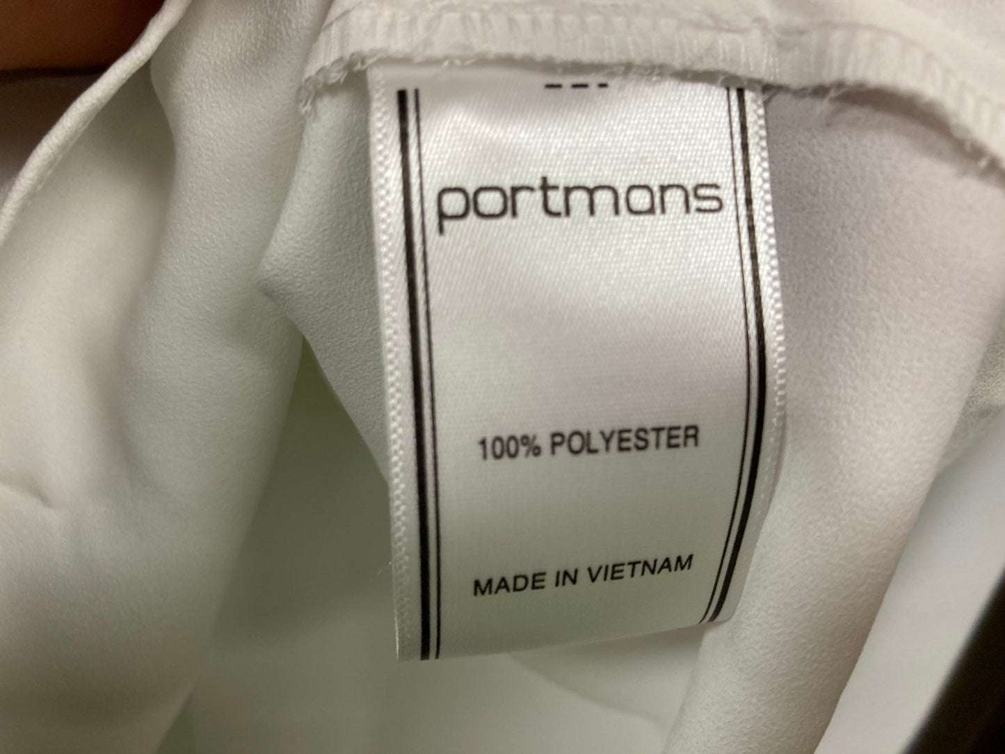 Portmans Neck Band Short Ruffle Sleeve Blouse White Ladies Size 6 NEW