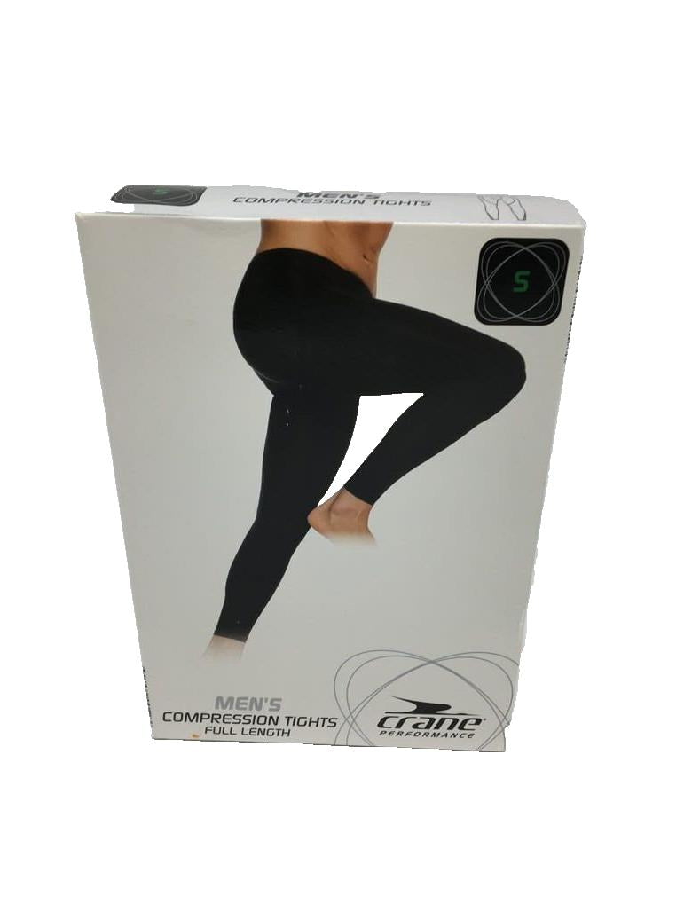 Crane Performance Full Length Long Compression Tights Black Mens Size S NEW