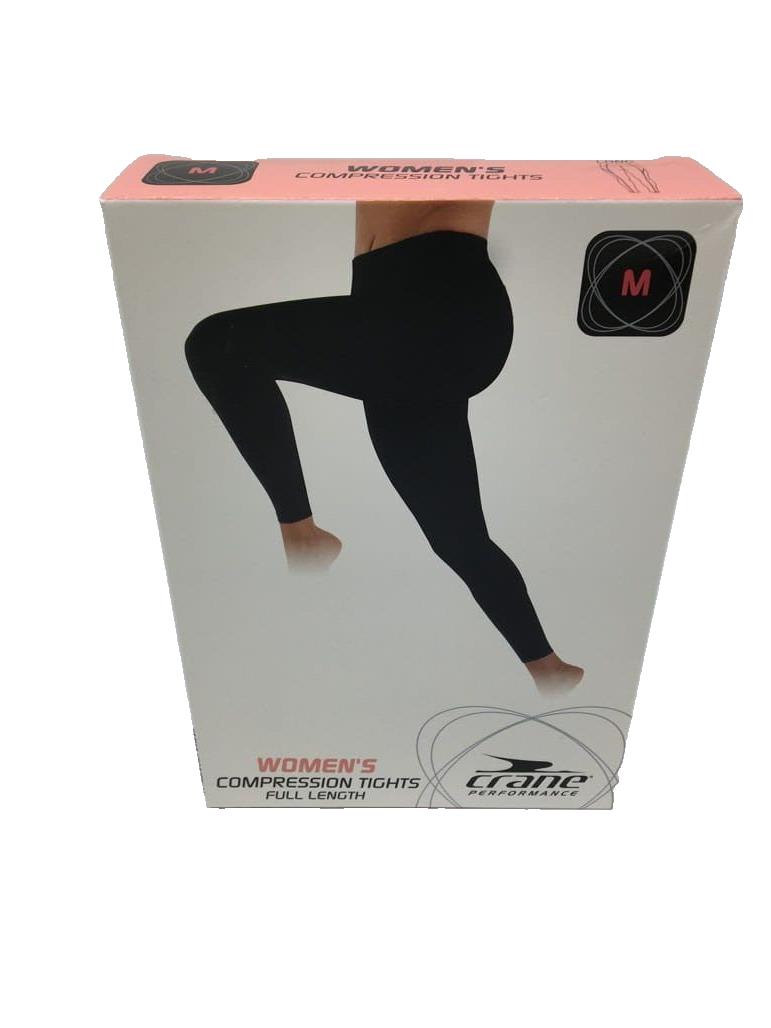 Crane Performance Full Length Long Compression Tights Black Ladies Size M NEW