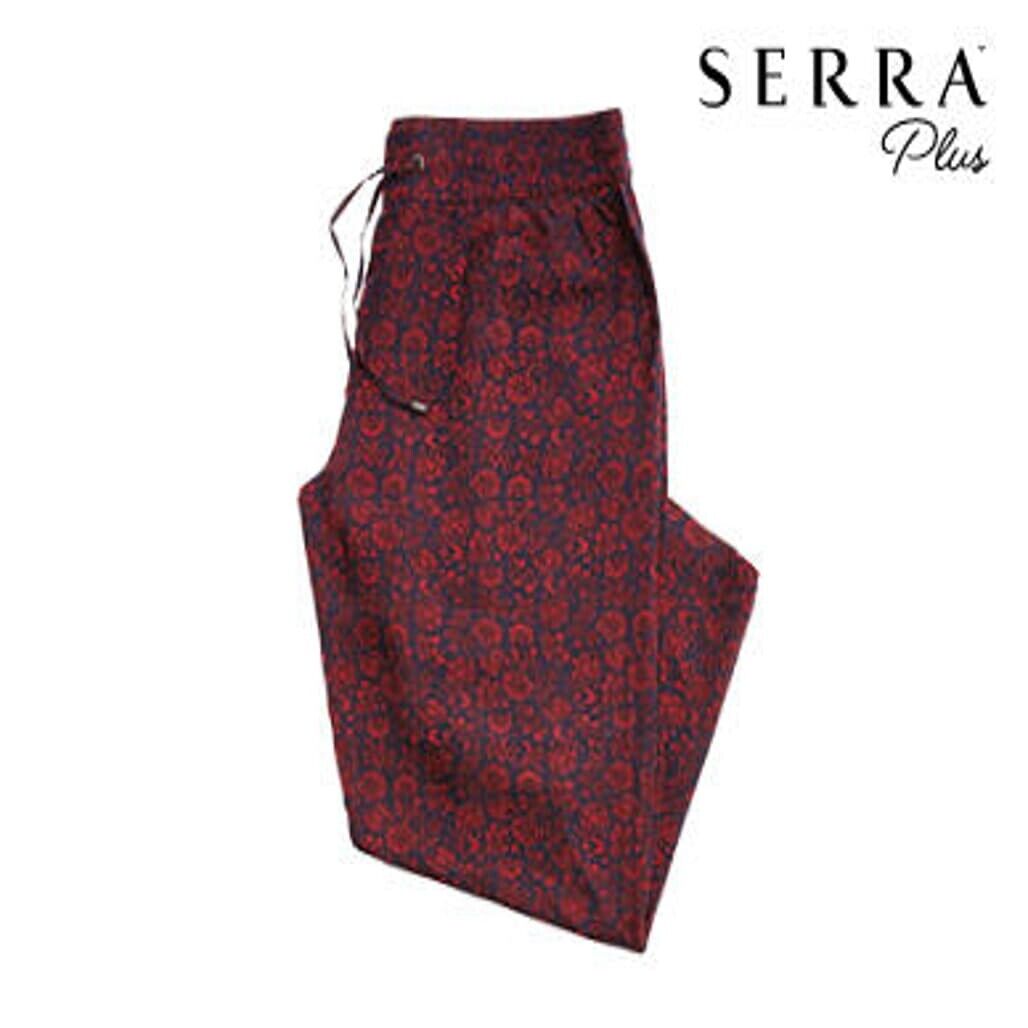 Serra Plus Super Soft Viscose Women'S Floral Pants Size 18+ NEW