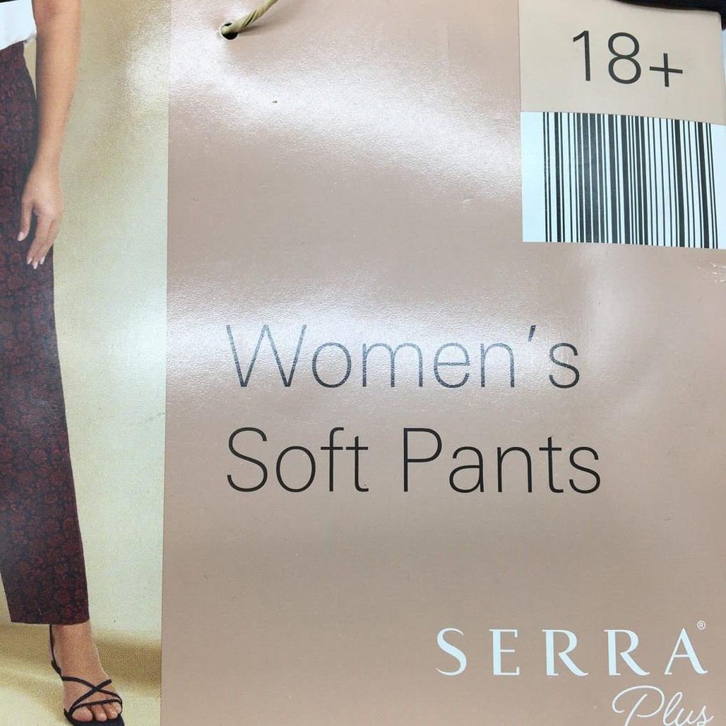 Serra Plus Super Soft Viscose Women'S Floral Pants Size 18+ NEW