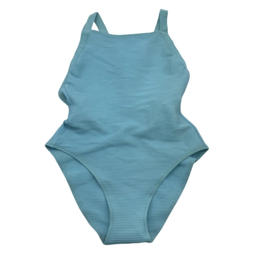 Gianfranco Ferre Baby Blue Open-Back Cotton One-Piece Ladies Size Medium NEW