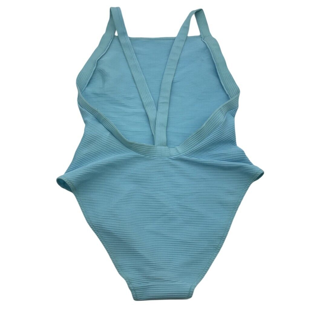 Gianfranco Ferre Baby Blue Open-Back Cotton One-Piece Ladies Size Medium NEW