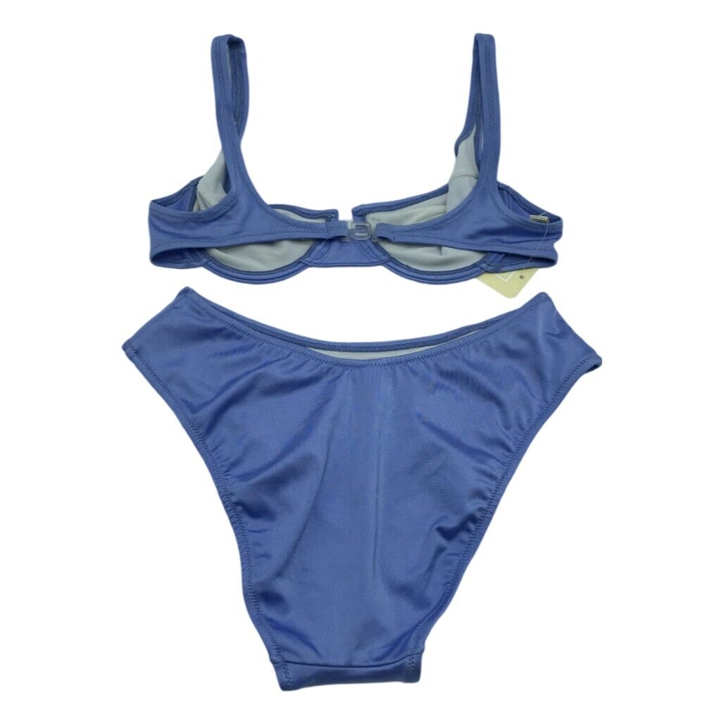 Miami Periwinkle Bikini Top & Bottom Swimwear Set Ladies Size Medium NEW