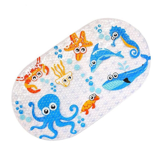 Sea Animals Flexible Rubber Suction Non-slip Grip Bath Mat Multicoloured NEW