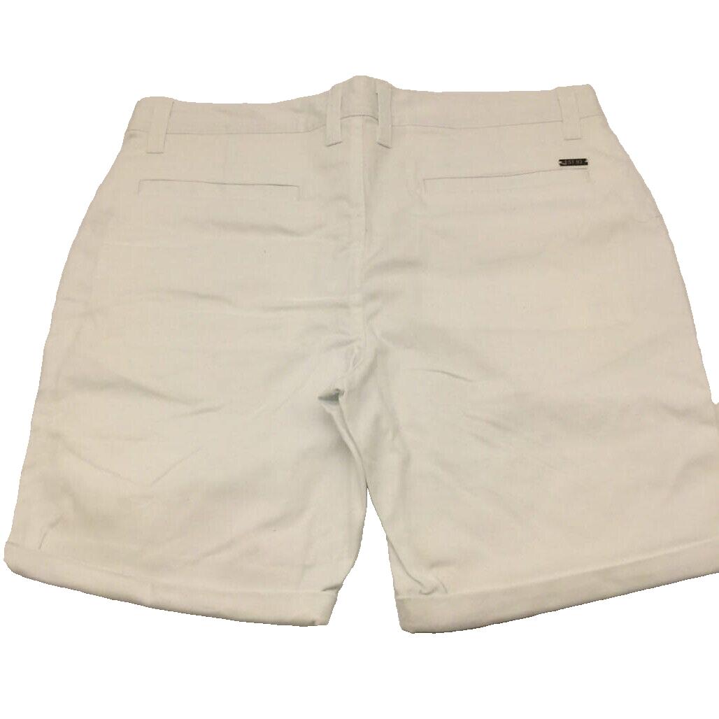 NEW Jay Jays Chino Cotton Blend Fold Up Cuff Stretch Shorts White Mens Size 34