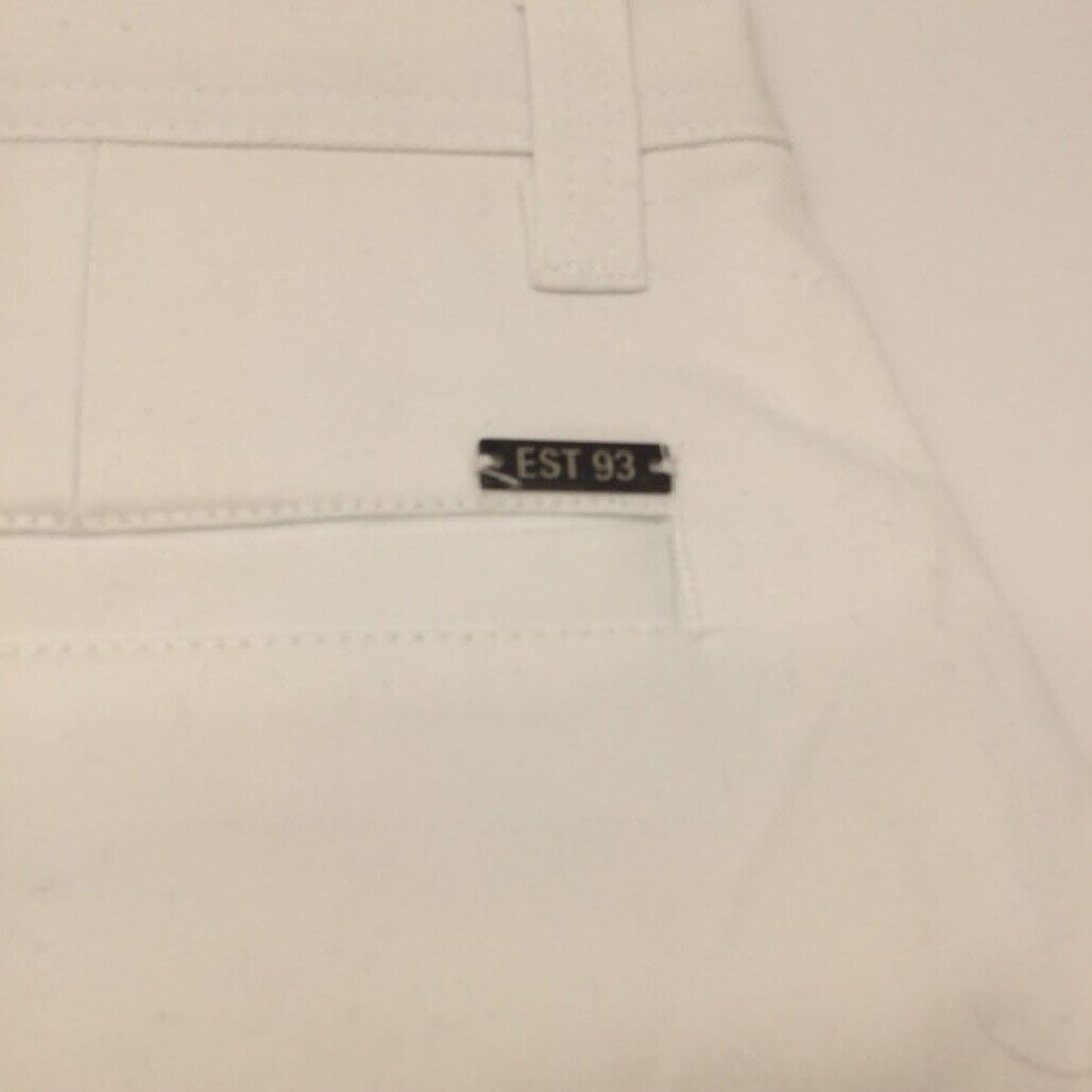 NEW Jay Jays Chino Cotton Blend Fold Up Cuff Stretch Shorts White Mens Size 34