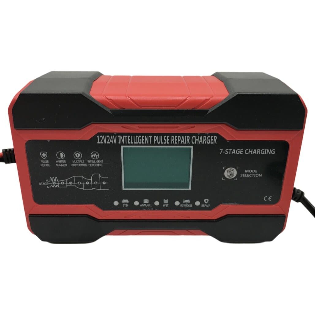 NEW 7 Stage Charging 12V 10A-24V 5A Temp Detect Intelligent Pulse Repair Charger