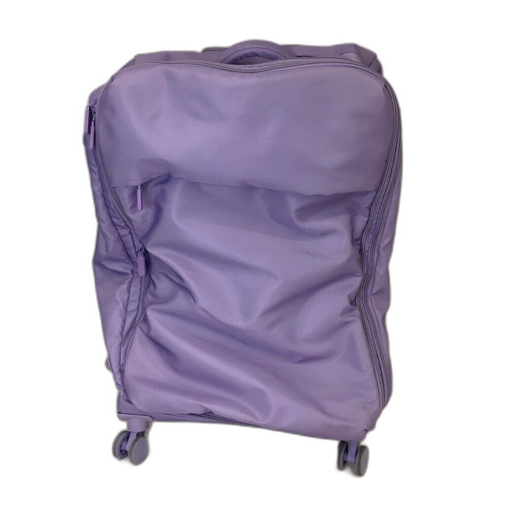 NEW Softshell Purple 2 Piece Wheeled & Handle Travel Luggage Set 70cm & 50cm