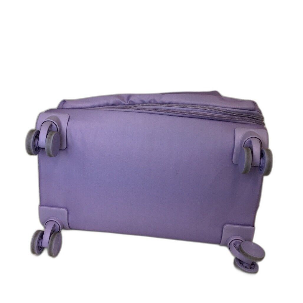 NEW Softshell Purple 2 Piece Wheeled & Handle Travel Luggage Set 70cm & 50cm