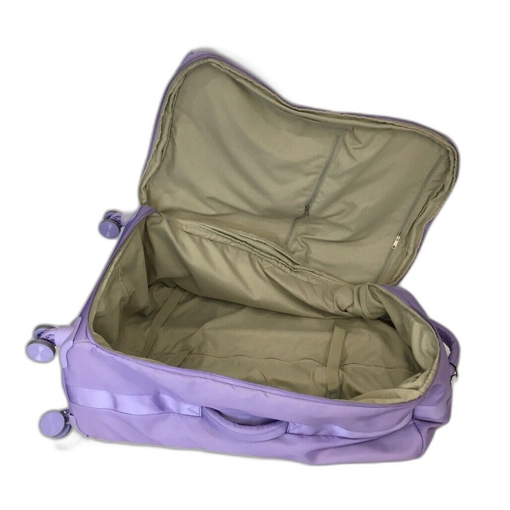 NEW Softshell Purple 2 Piece Wheeled & Handle Travel Luggage Set 70cm & 50cm