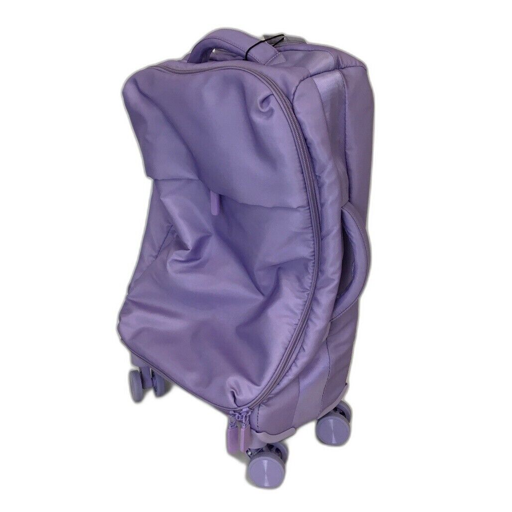 NEW Softshell Purple 2 Piece Wheeled & Handle Travel Luggage Set 70cm & 50cm