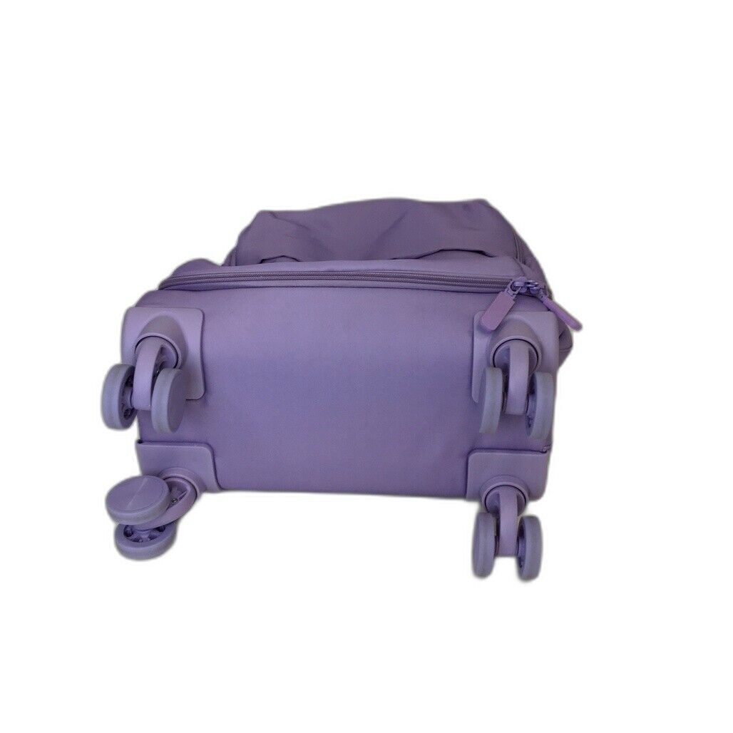 NEW Softshell Purple 2 Piece Wheeled & Handle Travel Luggage Set 70cm & 50cm