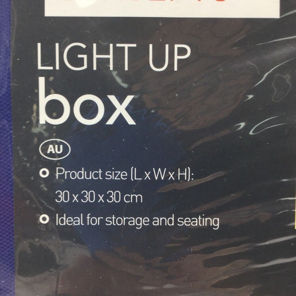 NEW Sohl Furniture LED Light Up Navy Storage Box & Seat Rocket Design Pattern