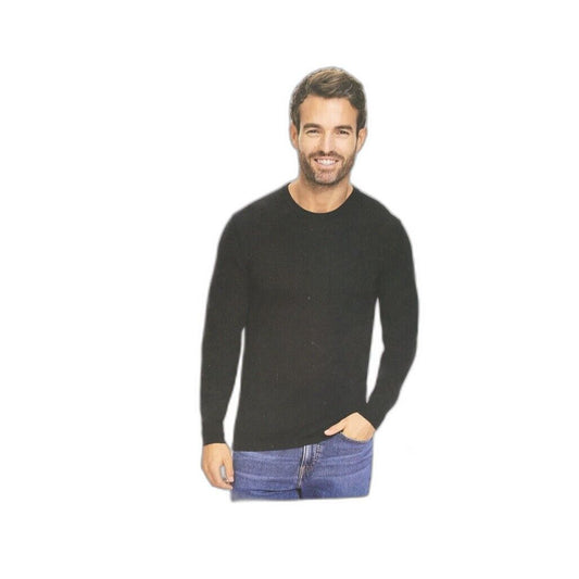 NEW Westbay Australian Merino Blend Crew Neck Black Knit Top Mens Size S