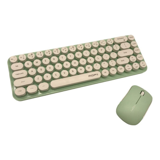 Mofii 68key Wireless Bluetooth Battery Power Keyboard & Mouse Set MINT GREEN NEW