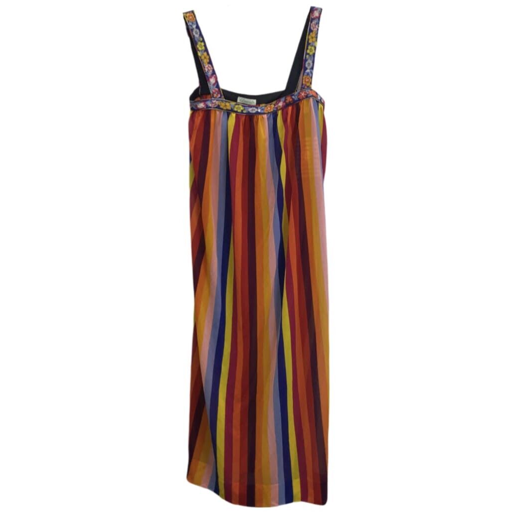 Armonia Eloisa Stripe Jersey Crepe Multicoloured Beach Dress Ladies Sz ITA 1 NEW