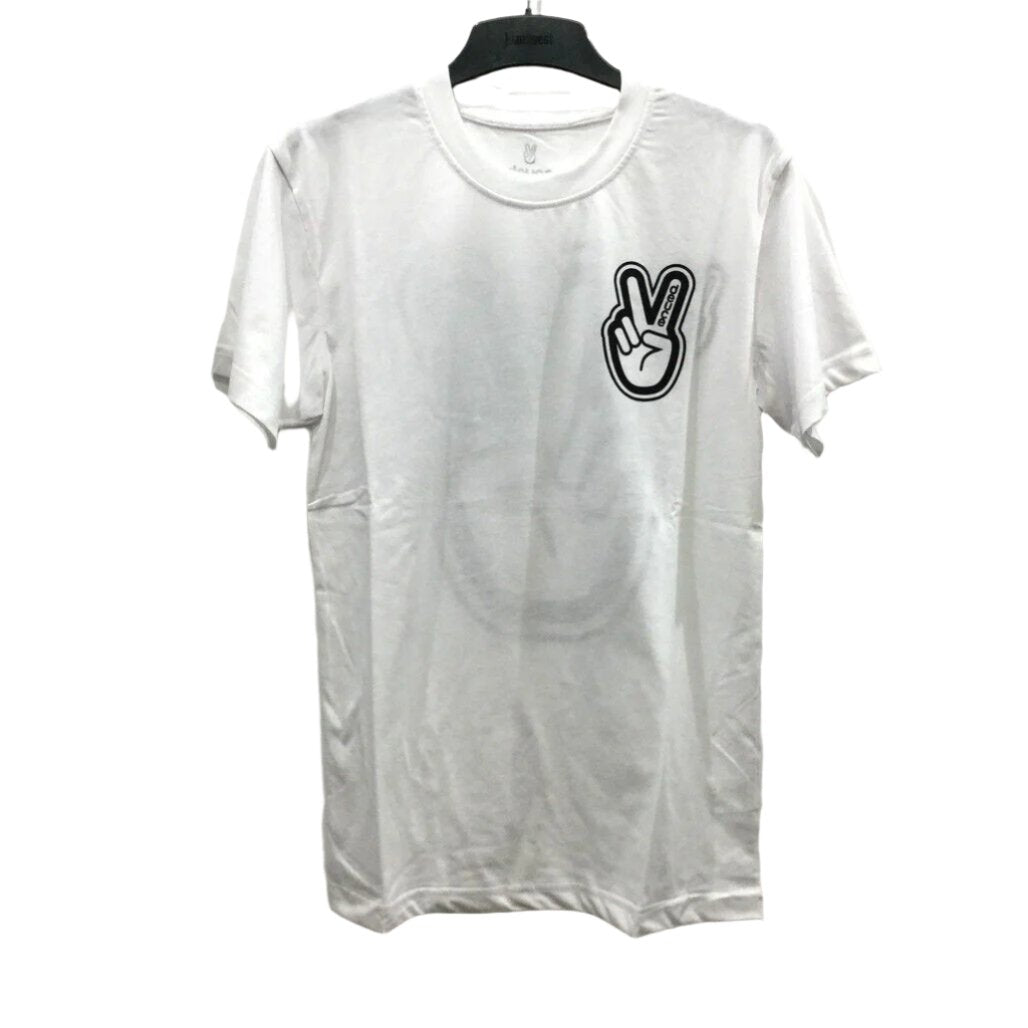 Deuce Premium Sportswear White T-Shirt Peace Sign Design Mens Size Small NEW