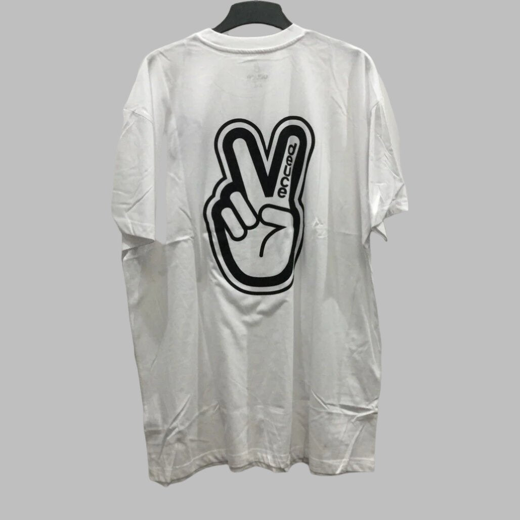 Deuce Premium Sportswear White T-Shirt Peace Sign Design Mens Size 2XL NEW