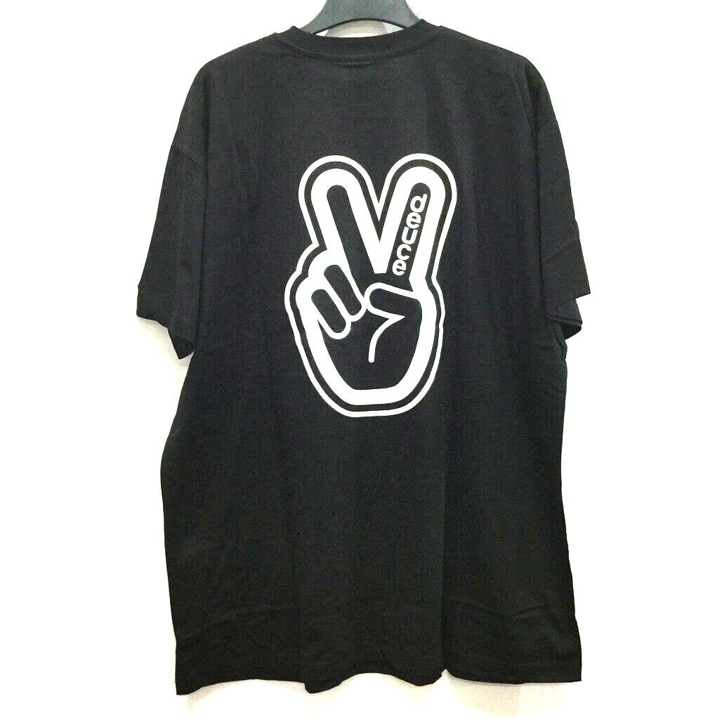 Deuce Premium Sportswear Black T-Shirt Peace Sign Design Mens Size 2XL NEW