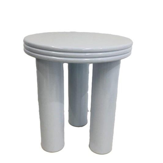 Ex-Display Small Round Light Blue Three Legs Side Table Size 40x40x46cm NEW