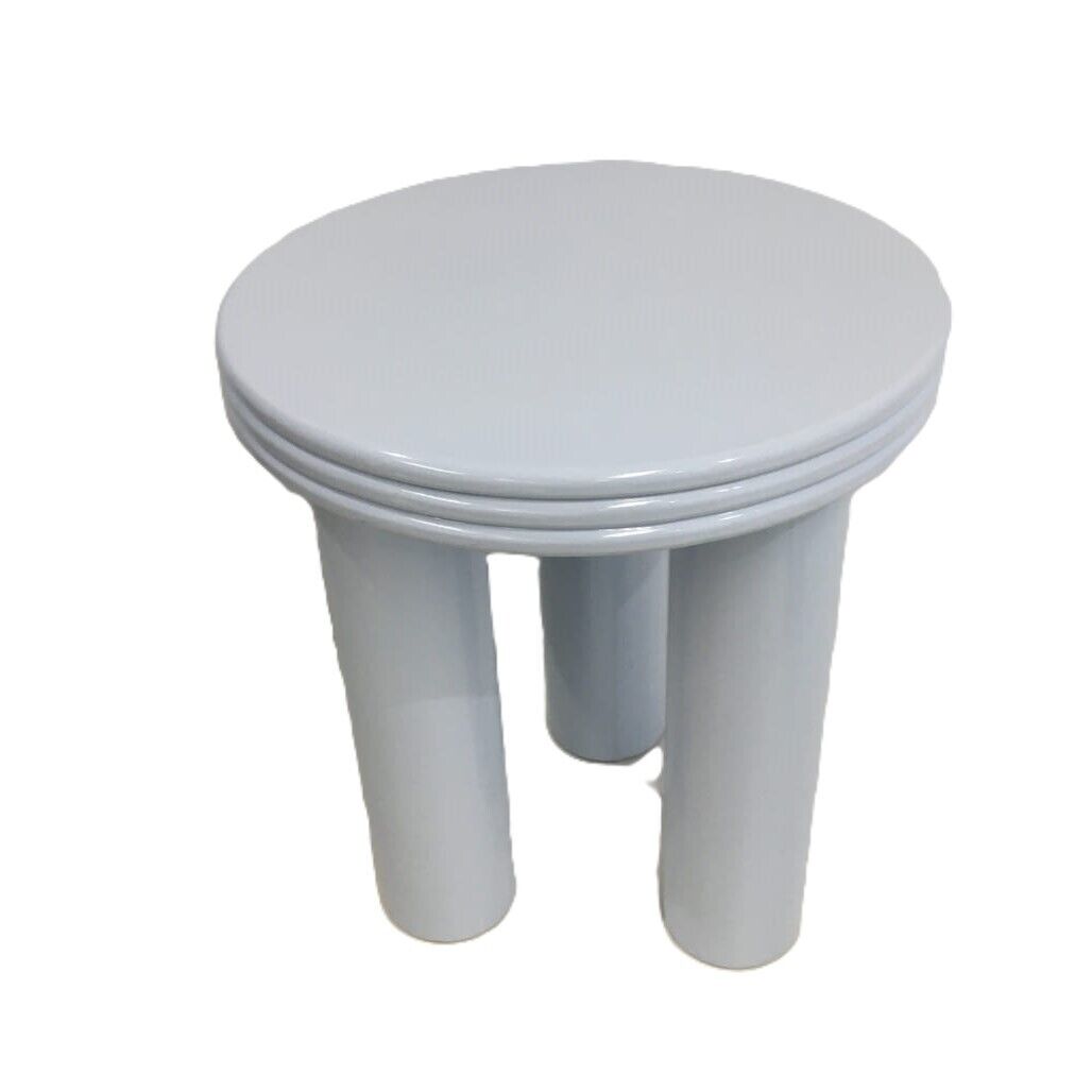 Ex-Display Small Round Light Blue Three Legs Side Table Size 40x40x46cm NEW