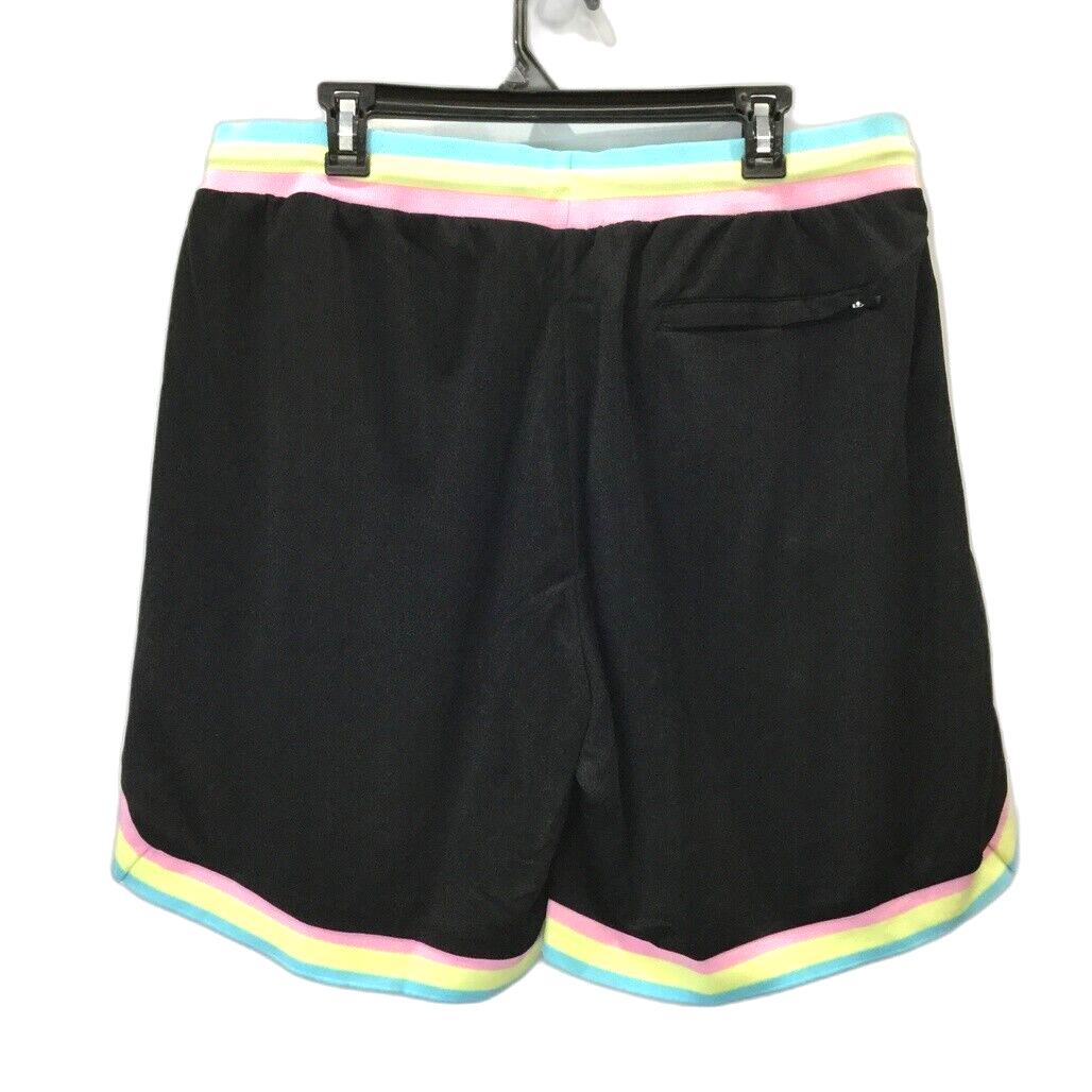 Deuce Sportswear Black, Pink, Blue & Yellow Basketball Shorts Mens Size XL NEW