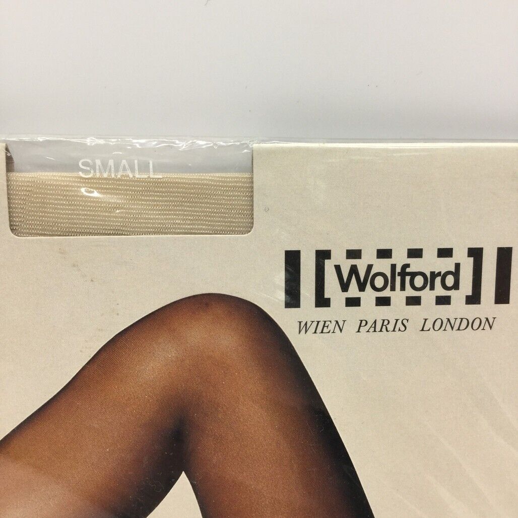 Wolford Affaire 10 Marmor Beige Smooth Tights Pantyhose Ladies Size Small NEW