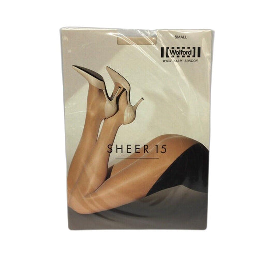 Wolford Sheer 15 Tights Cosmetic Nude Shimmer Pantyhose Ladies Size Small NEW