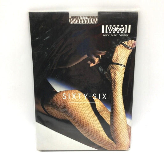 Wolford Sixty-Six Coca Brown Tights Fishnet Pantyhose Ladies Size Small NEW