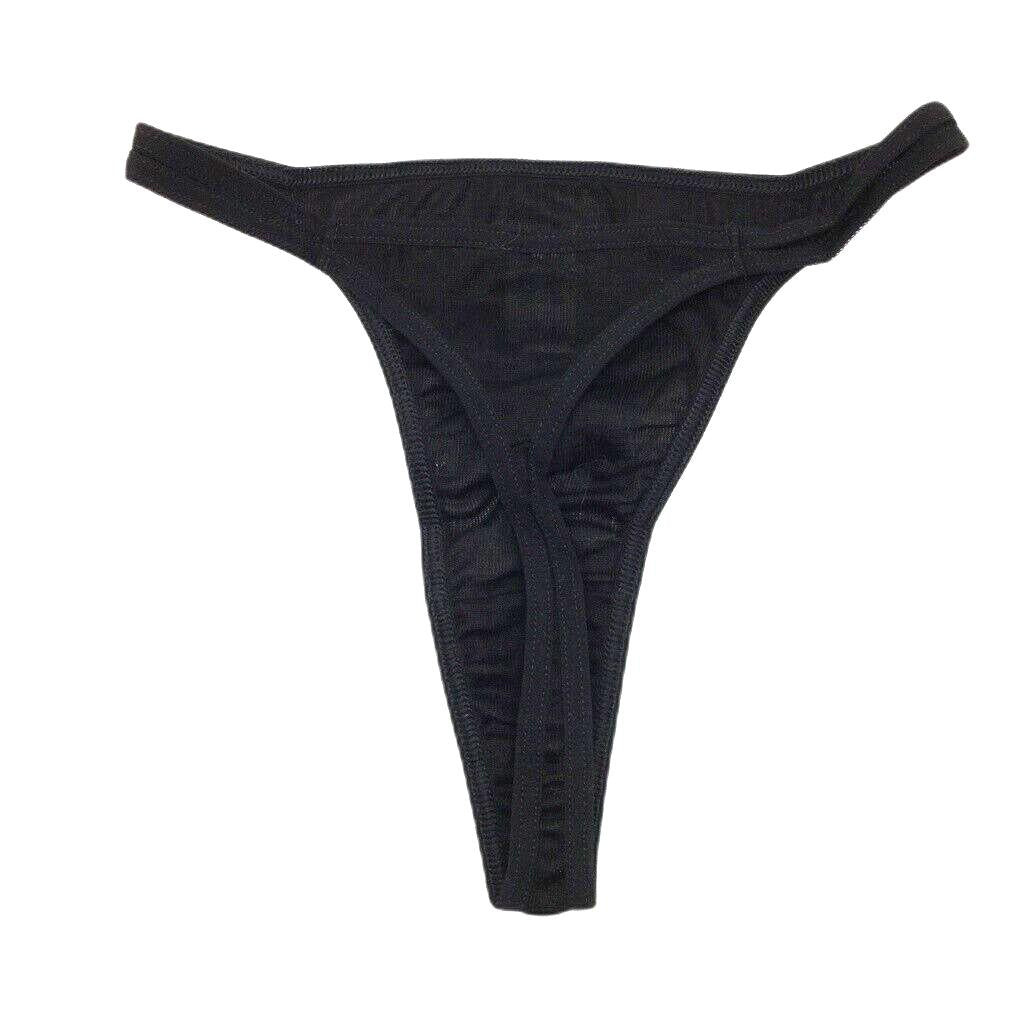 Manufat Black Cotton String Thong Perizoma Underwear Ladies Size I2 / Medium NEW