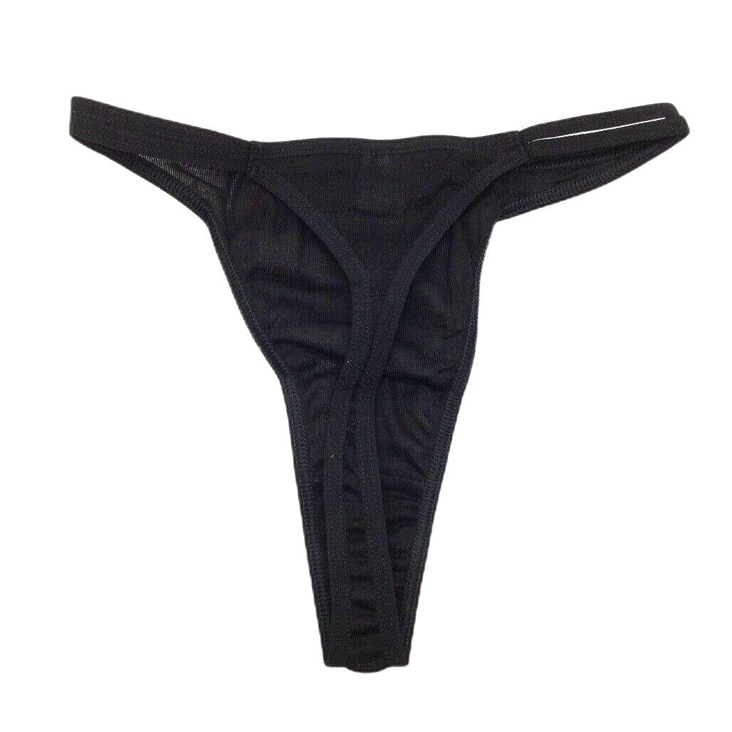 Manufat Black Cotton String Thong Perizoma Underwear Ladies Size I3 / Large NEW