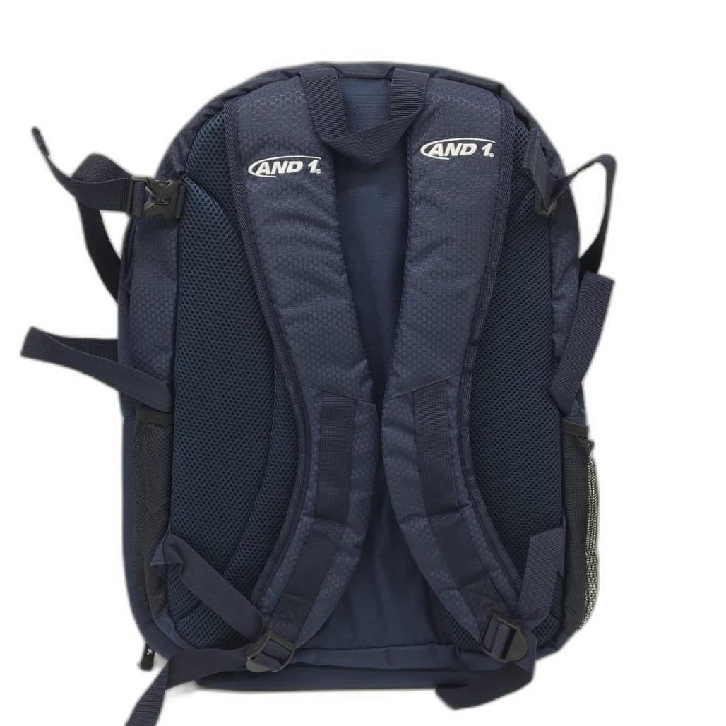 AND1 Nylon Navy Blue Sport Classic Round Multi-Purpose Men Backpack Large NEW