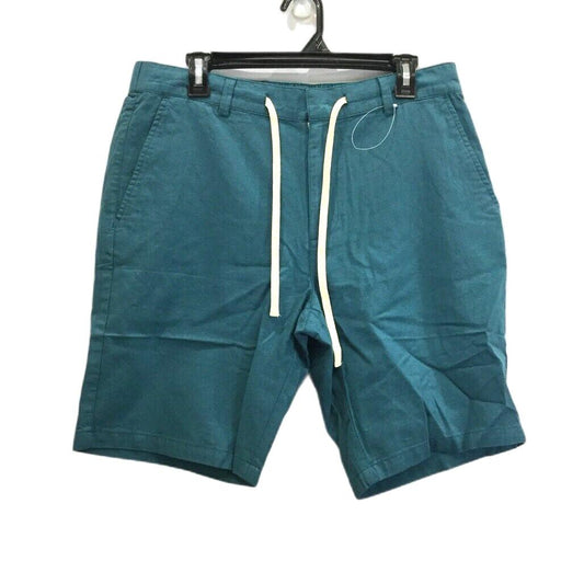 Jeanswest Turquoise Regular Fit Drawstring & Zip Up Button Shorts Mens Sz 32 NEW