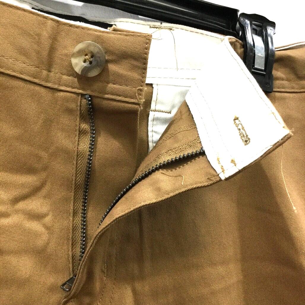 Jay Jays Coffee Brown Zip Up Button Closure Chino Shorts Mens Size 40 NEW