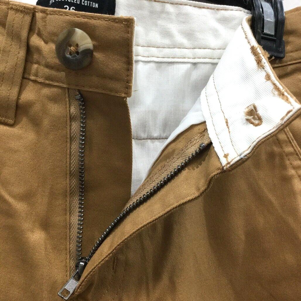 Jay Jays Coffee Brown Zip-Up Button Closure Chino Shorts Mens Size 26 NEW