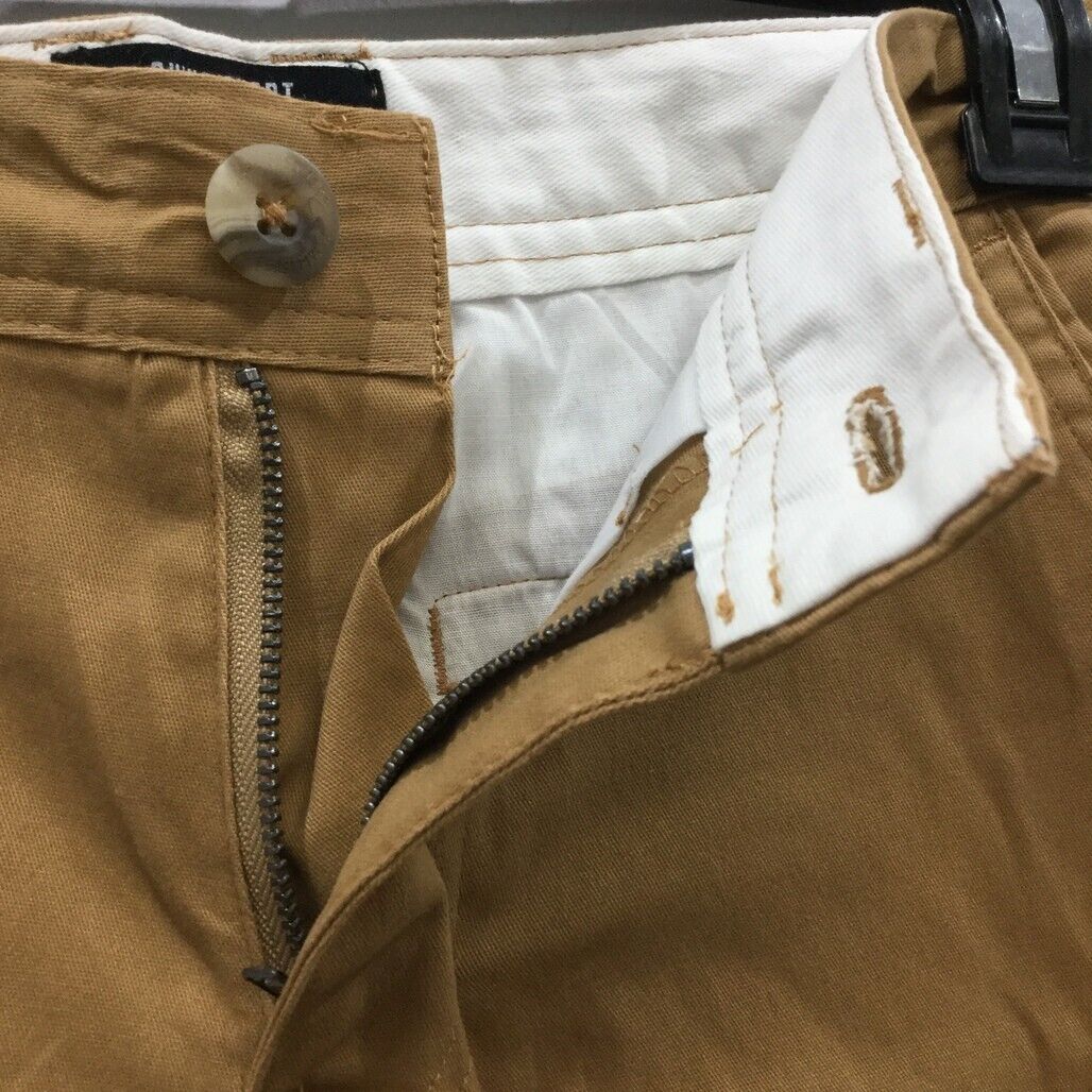 Jay Jays Coffee Brown Button Zip Up Closure Chino Shorts Mens Size 28 NEW