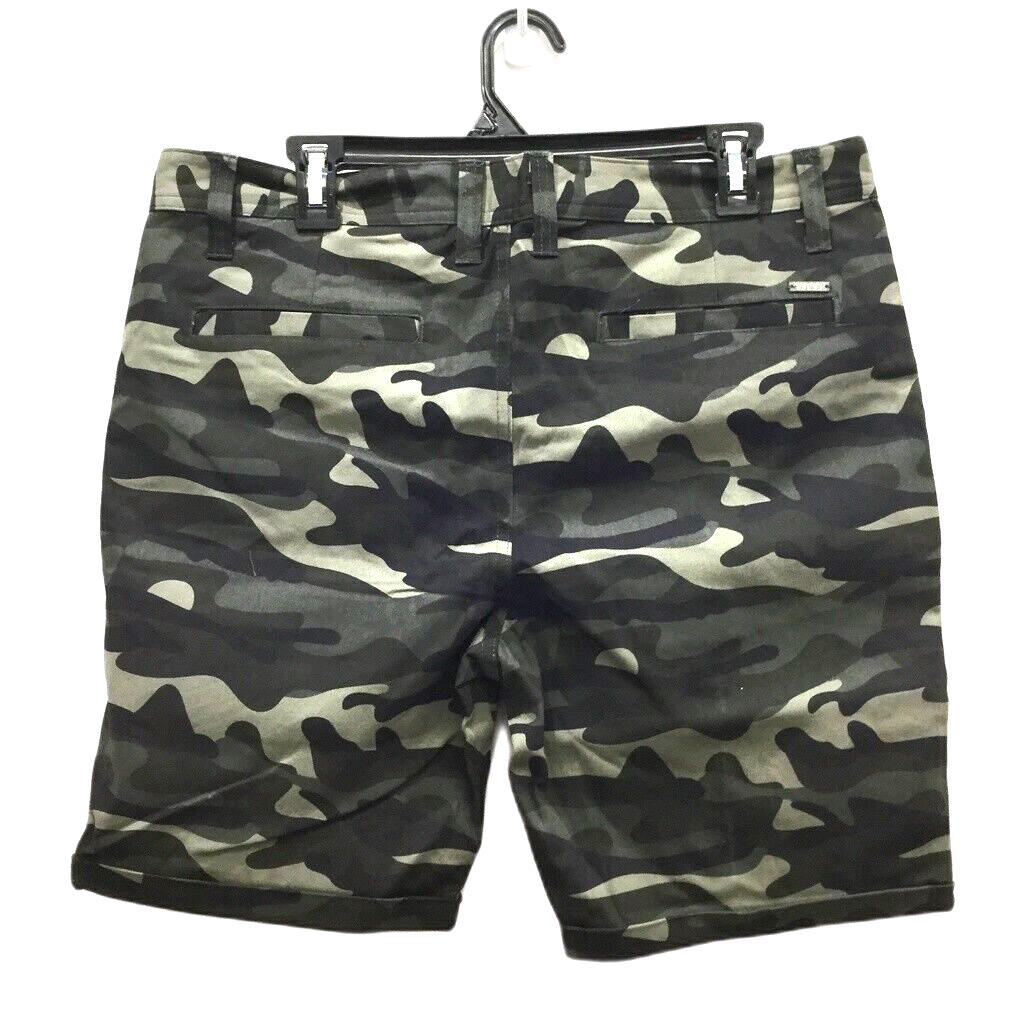 Jay Jays Dark Camo Design Button Zip Up Closure Chino Shorts Mens Size 34 NEW