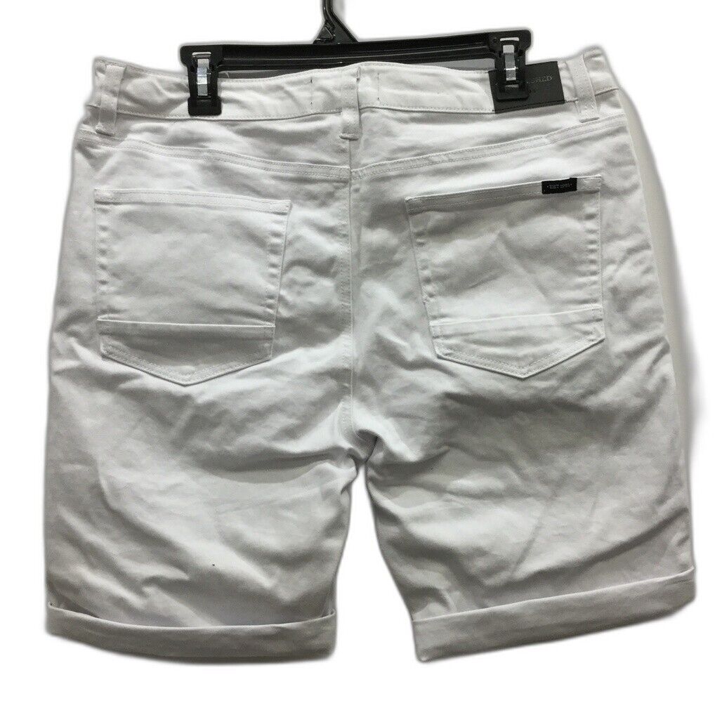 Jay Jays White Denim Zip-Up Button Closure Slim Shorts Mens Size 38 NEW