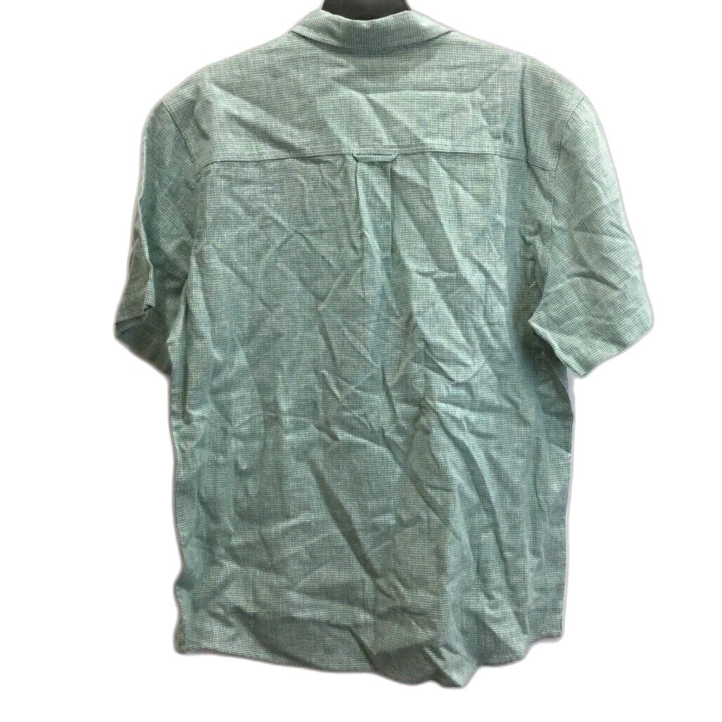 Jeanswest Green & White Pattern Short Sleeve Collared Button Up Mens Size L NEW