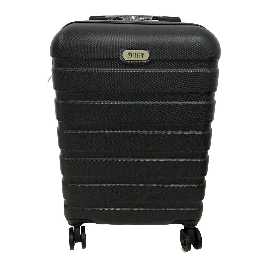 Anyzip AZ-201 20" Zip Carry-On Luggage 4 Universal Wheel w/ TSA Lock Black NEW