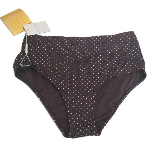 Chloe and Lola Polka Dot Brown Summer Ladies Bikini Bottom Size 10 NEW