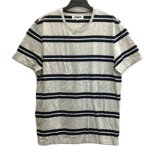 Jeanswest Grey w/ Navy & White Stripes Short Sleeve T-Shirt Mens Sz L NEW