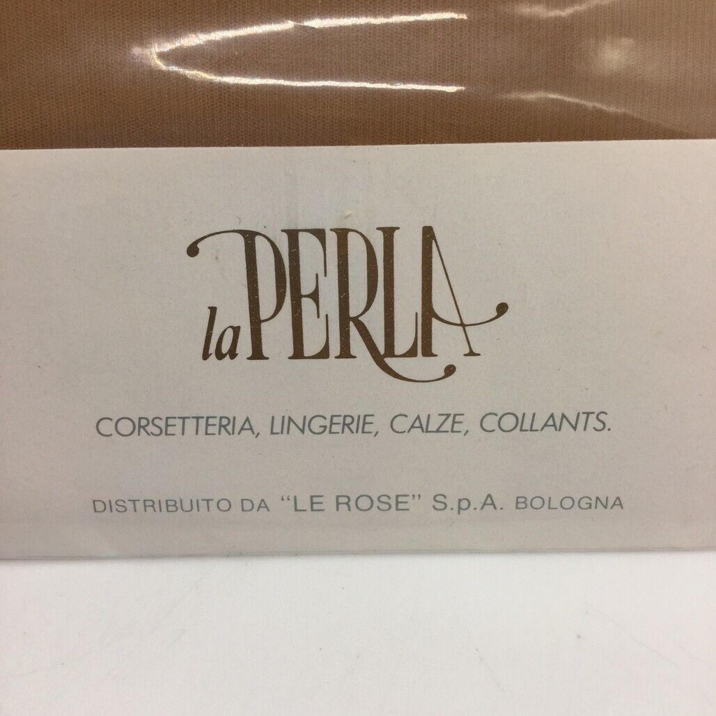 La Perla Dark Beige Nude Stockings Pantyhose Ladies Size Italy 9 1/2 NEW