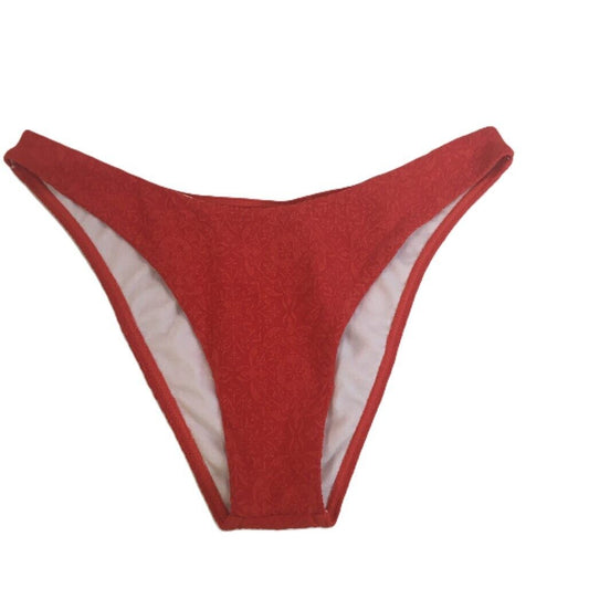 Billabong Red High Cut Swim Summer Beach Ladies Bikini Bottom Size 10 NEW