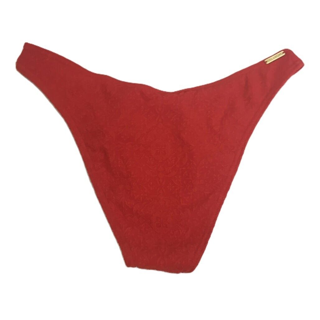 Billabong Red High Cut Swim Summer Beach Ladies Bikini Bottom Size 10 NEW