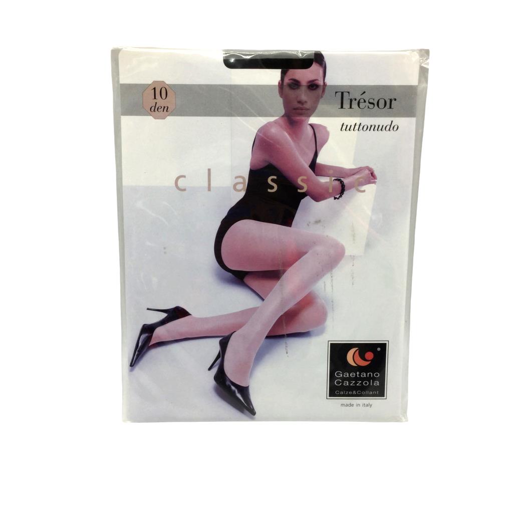 Tresor Tuttonudo Black 10 Den. Stockings Pantyhose Ladies Size Italy 3 / L NEW